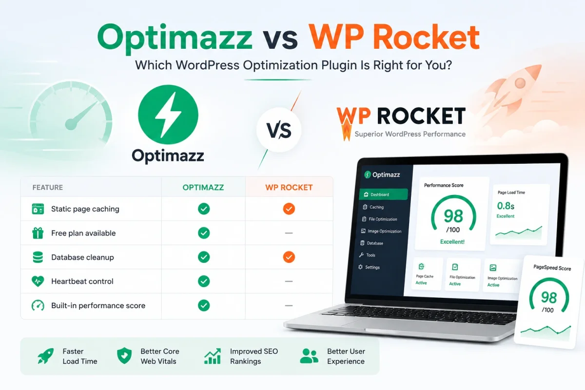 Optimazz vs WP Rocket: Which WordPress Optimization Plugin Is Right for You?